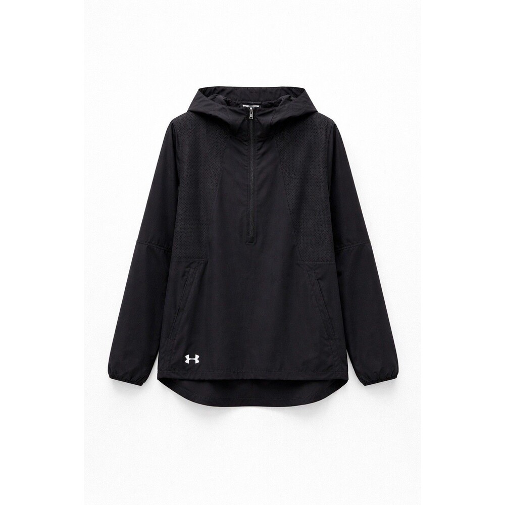 Under Armour Black Hooded Windbreaker Jacket Women’s MD Lightweight Sportю